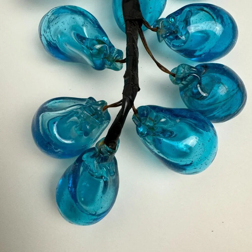 RARE Vintage ART Blue Glass 